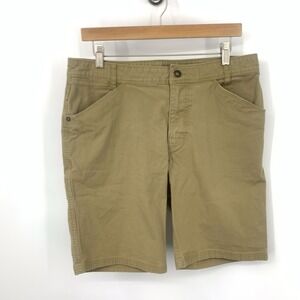 Prana Men Size 32 Shorts Beige Brown Organic Cotton Stretch Santiago 10" Khaki